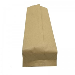 Biodegradable PLA and yellow kraft paper back sealed packaging bags