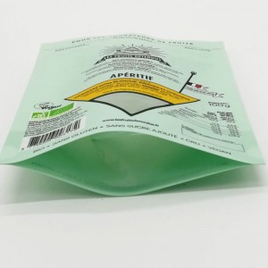 Color printed biodegradable PLA food packaging bags with easy zipper and window