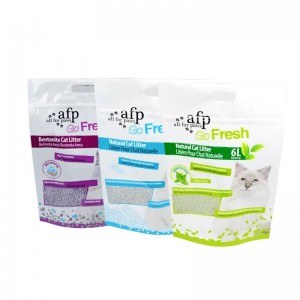 Colorful printing fully degradable PLA packaging bags for cat foods