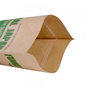 Recycle material packaging bags with easy zipper
