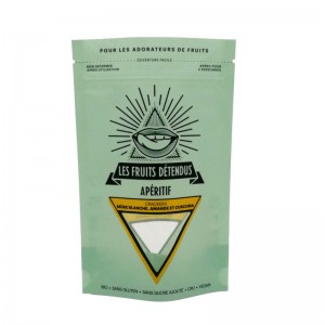 PLA stand up nut package pouches with triangle window design