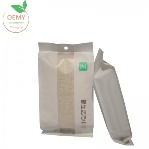 China supplier of four side sealed gusset packaging bags for towel