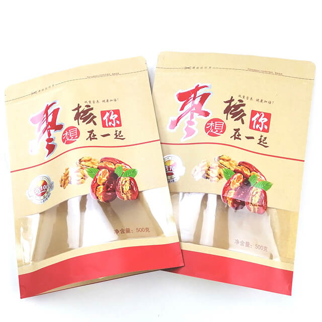8.Fully degradable health food packaging bags with easy zipper and transparent window (5)