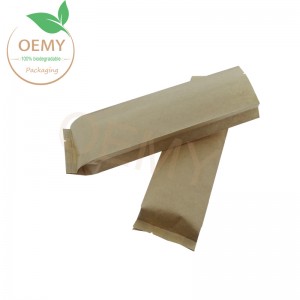 China supplier of back-seal gusset biodegradable packaging bags