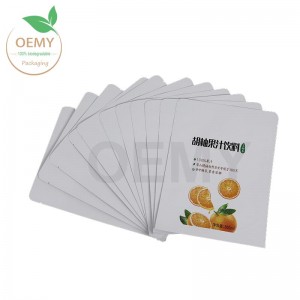 Heat sealed stand up packaging with easy-to-tear mouth for packing dried fruit.