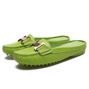 OEM Green Calfskin Lady Casual Shoes