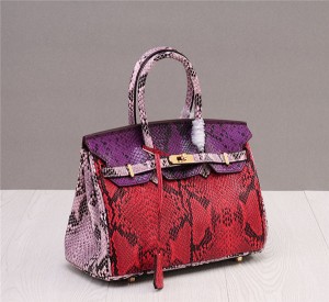 Ladies Snake Grain Cowhide Luxury Bags Women Handbags Birkin Totes