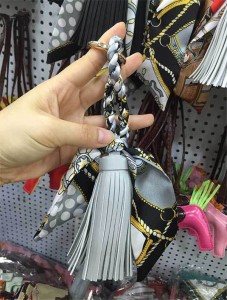 Bag Hanging Aceesory Pink Leather Tassel Bag Accessory Factory
