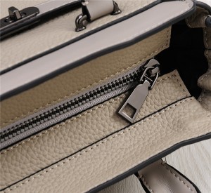 Western Style Creamwhite Cowskin Leather Designer Handbags Women Shoulder Bags