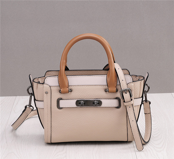 Western Style Creamwhite Cowskin Leather Designer Handbags Women Shoulder Bags Featured Image