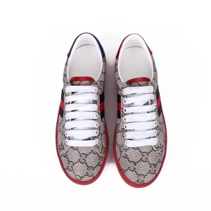 High-Grade Printed PVC Fabric Sneakers Red Outsole Shoes