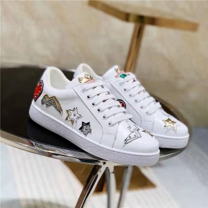 High Quality Famous Brand Designer Trainers White Cow Skin Sneakers Manufacturer