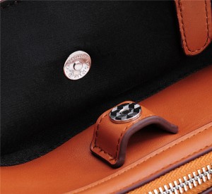 Famous Brand Lady Handbags Brown Leather Satchel Bag
