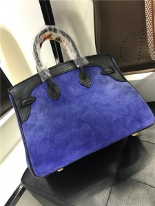 30cm 35cm Purple Suede Women Office Lady Handbag
