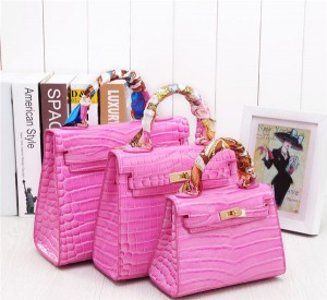 Newest Pink Crocodile Grain Women Tote Bags Handbags Fashion Bags Totes