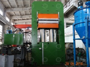 Frame gummi vulkanisering press