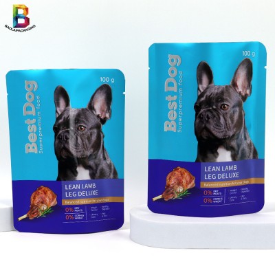 printable stand-up autoclavable retort pouch for a hot-packed wet dog Cat food product Bag