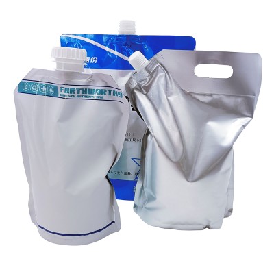 Customized Anti-Corrosion Leak-Proof Stand up Pouch Type Aluminum Foil Plastic Spout Bag for Washing Liquid Hand Sanitizer Liquid Soap Paint Cosmetics