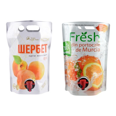 Custom Stand up Pouch Bag-in-Box Packaging Bag with Valve Can Be Used for Wine, Juice Drinks, Toiletries, Coffee, Tea Drinks