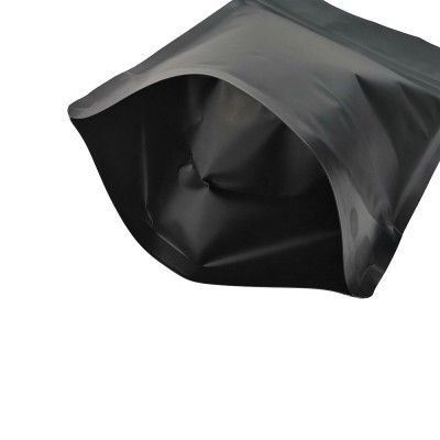 Black matte aluminum foil zipper stand up pouch custom printed logo doypack mylar food packaging bag with ziplock