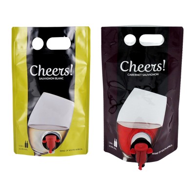 Custom Stand up Pouch Bag-in-Box Packaging Bag with Valve Can Be Used for Wine, Juice Drinks, Toiletries, Coffee, Tea Drinks