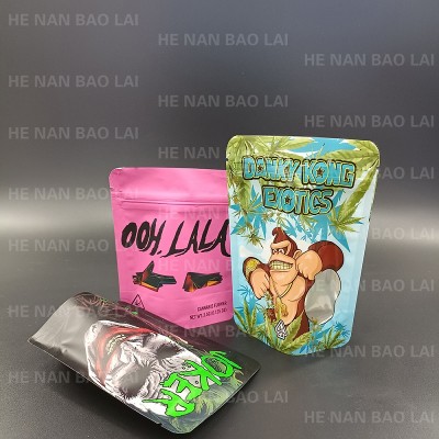 Mylar wholesale Recyclable custom aluminum foil plastic food Doypack packaging pouch bag food pouch for snack nut packaging with tear notch