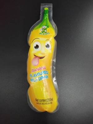 Custom Hot sale Fruit shaped pouch for juice drinks bag liquid baby mango shape bag