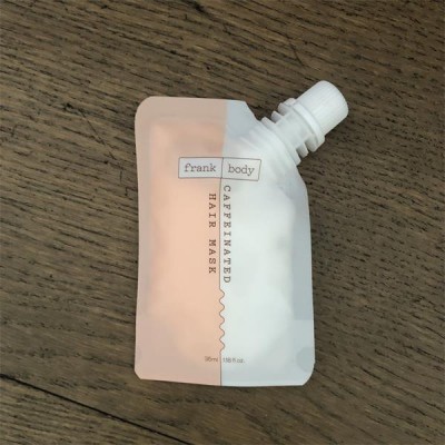 Polymer bag for hand sanitizers packing transparent foil bag bag flip cap pouch plastic degradable packing stand up spout pouch for shampoo