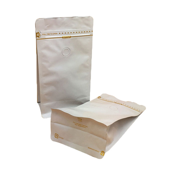 flat bottom pouch with zipper for coffee
