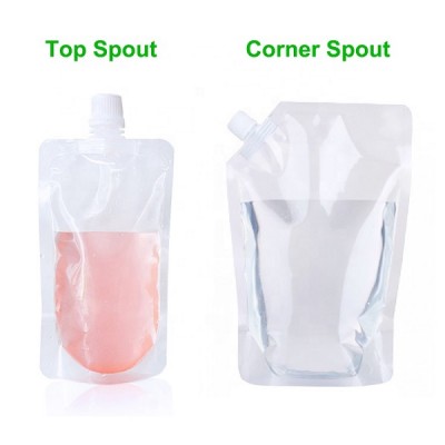 Size List of Transparent & Aluminum foil spout pouch retort stand up bag for Yogurt,Puree,milk,seasons ,cosmetic package bags
