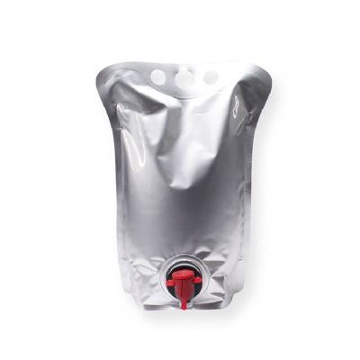 Wholesale biodegradable aluminum foil bag with spout tap wine pouch  packaging liquid plastic bags