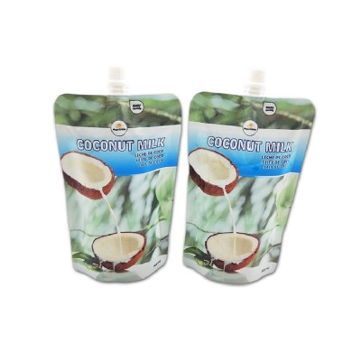 Polymer bag stand up pouch with spout transparent spout pouches for oil packaging juice packing sauce packing plastic packaging pouch for Tomato Sauce Packaging