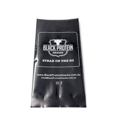 Smell proof Printing customized jerky bag heat seal vacuum black aluminum foil plastic bag