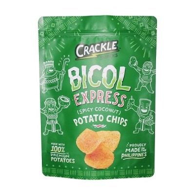 MOQ 500 Custom Potato Chip Bags Digital Print Food Grade Zipper bag Stand Up Ziplock Pouch For Food