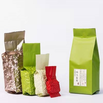 stand up pouch tea packaging bag high-market Flat bottom Pouches custom print bulk price bags for tea