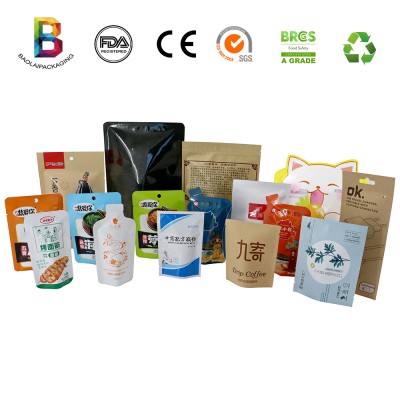 Custom Aluminum Foil Plastic 3 Sides Seal Packaging Bags for Tea Bags Coffee Masks Cosmetics Wet Wipes Casual Snacks.