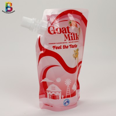 Plastic Packaging Retort Bag 121 Celsius degree stand up pouch with spout milk liquid doypack