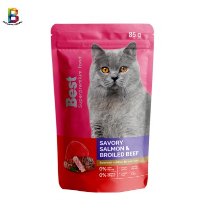 121 Celsius degree doypack Aluminum foil Pet food Retort Packs for cat food bag