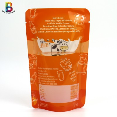 Plastic Cow Milk packaging bag Sterilization doy pack  Retort Pouch