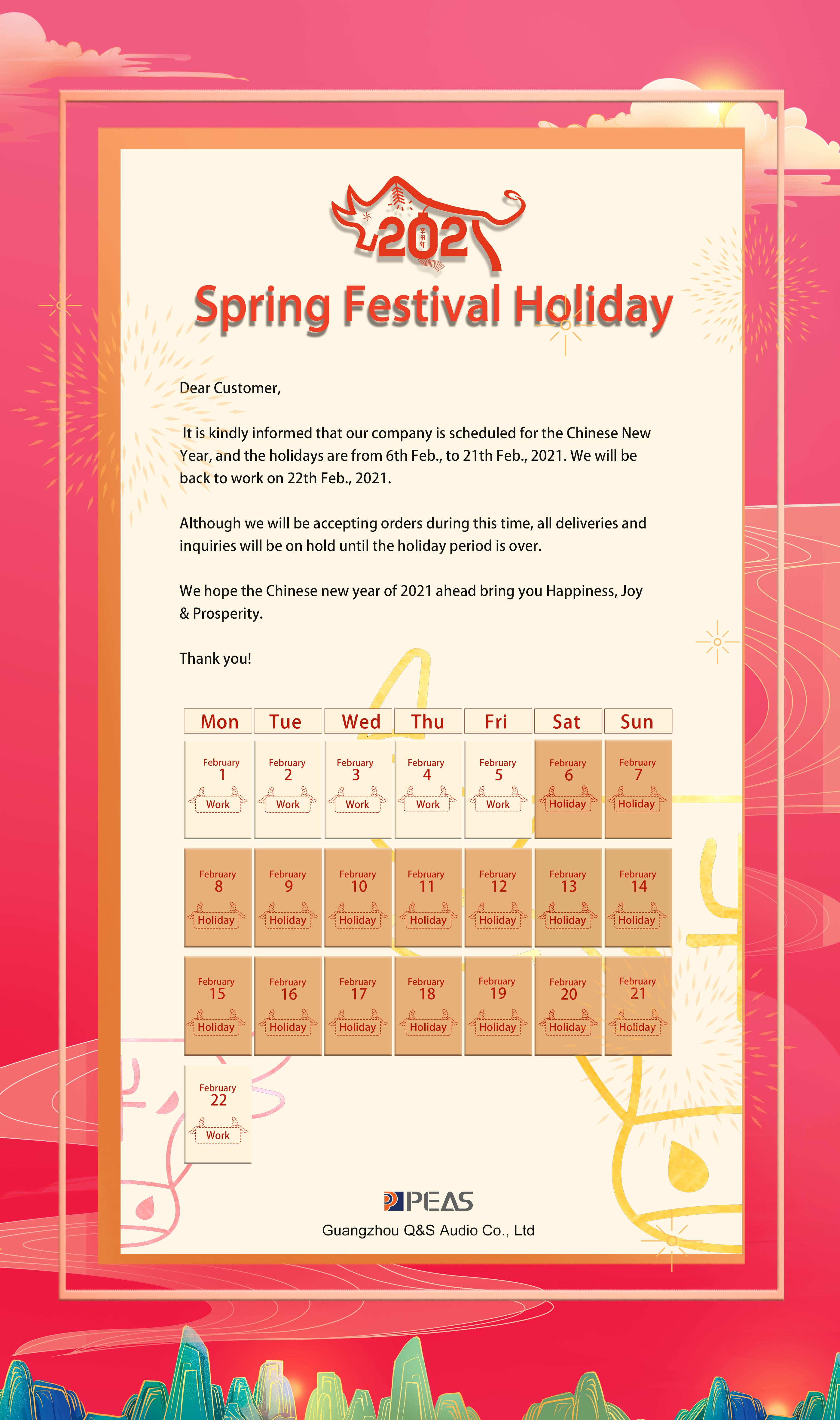 Spring Festival Holiday