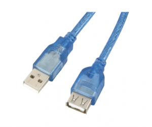 PH7-5134 CLEAR COLOUR USB CABLE A MALE TO A FEMALE