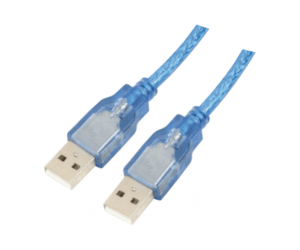 PH7-5132 CLEAR COLOUR USB CABLE A MALE TO A MALE