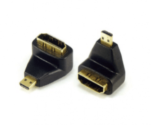 PH7-4097 MICRO HDMI MALE TO  HDMI FEMALE ADAPTOR, 90° ANGLE TYPE  G:GOLD  N:NICKLE