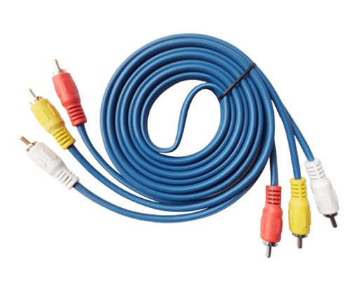 3RCA TO 3RCA BLUE AUDIO VIDEO RCA Cable