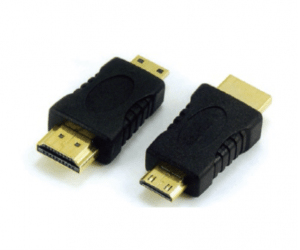 PH7-4083 HDMI MALE TO MINI  HDMI MALE ADAPTOR G:GOLD  N:NICKLE