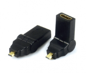PH7-4111 MICRO HDMI MALE TO  HDMI FEMALE ADAPTOR,  SWING TYPE  G:GOLD  N:NICKLE