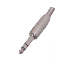 PH7-2071 6.3MM STEREO PLUG, NICKEL 360-DEGREE CRIMPABLE CABLE STRAIN RELIEF SPRING OD: 6.5MM
