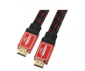 PH7-4037 HDMI A MALE TO  HDMI A MALE METAL MOULD TYPE  FLAT NILON  BRAID CABLE