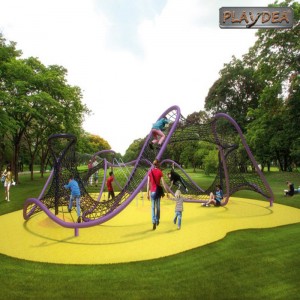 Renewable Design for Trampoline With Enclosure -
 Rope climbing series 6 – Playidea
