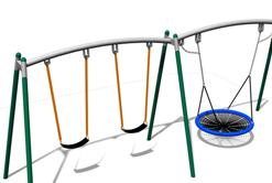 Factory For Kid Plastic Playground -
 Swing series 10 – Playidea